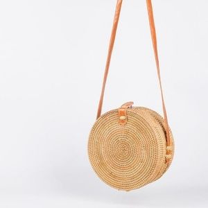 Round Rattan Mini Bag
